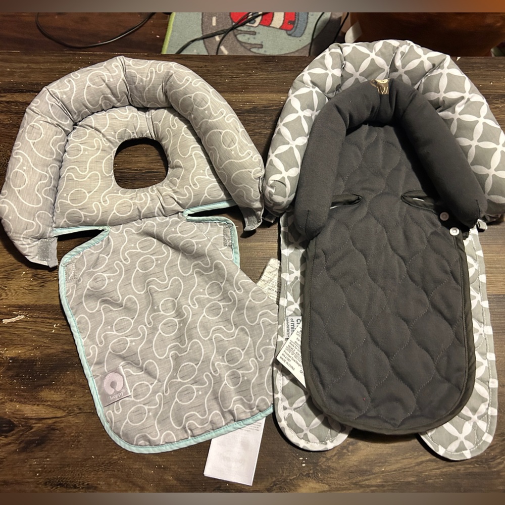 Gray Infant Car Seat Insert Set